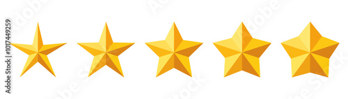 Set rating stars icon badges. Feedback customers. Rank, level of satisfaction rating. Five stars customer product rating review. 5 star rating icon. Vector illustration.