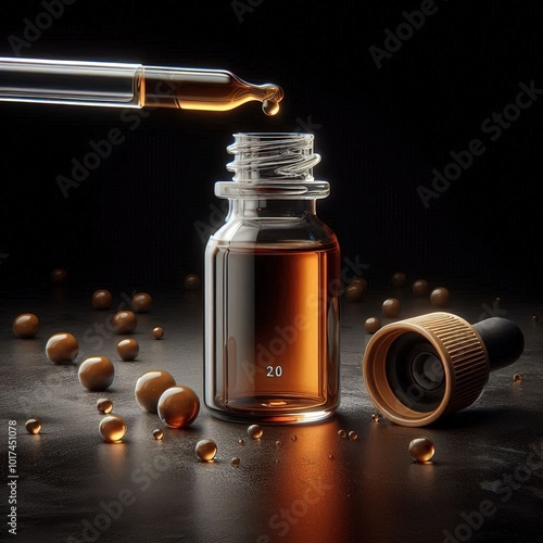 vial drop drops medical chemistry scinece - ai generatad photo