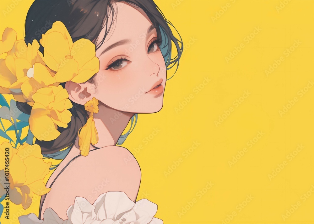woman with flowers woman with flowers