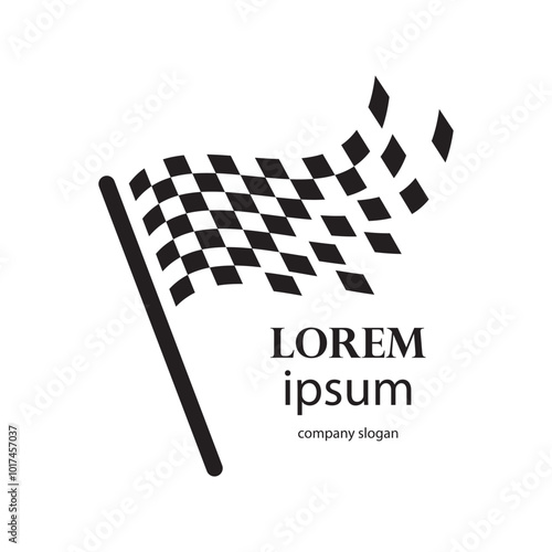 image of a racing flag flying