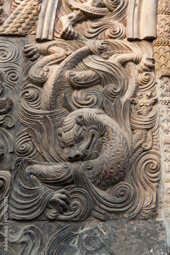 Exquisite Brick Carvings of the Tang Pagoda at Xiuding Temple photo