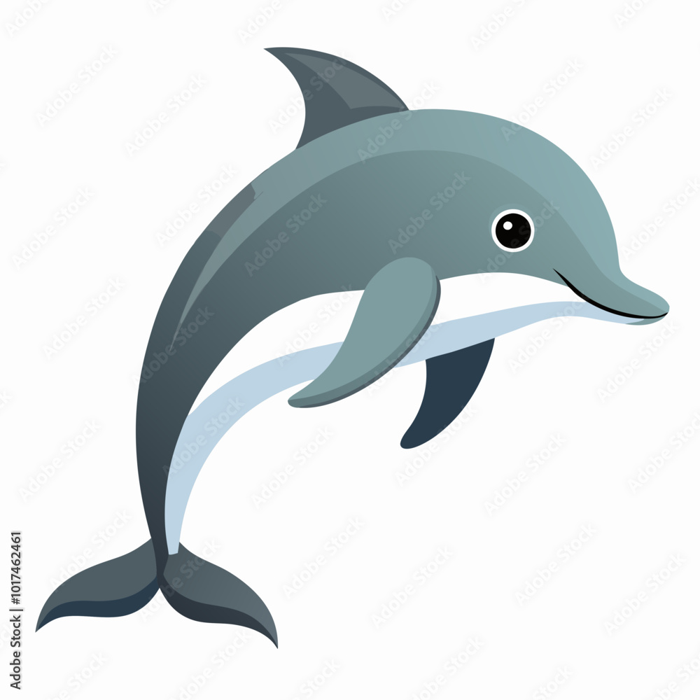Naklejka premium dolphin isolated on white background