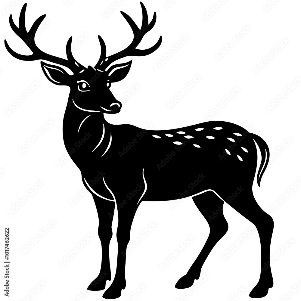 Obraz premium deer silhouette vector