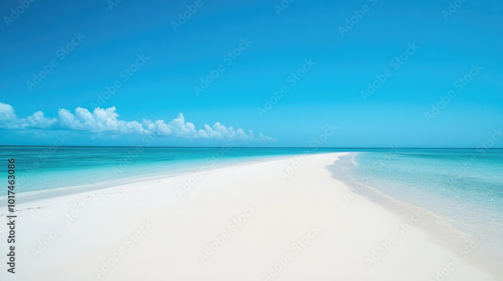 Tranquil Tropical Beach with Clear Blue Waters Tranquil Tropical Beach with Clear Blue Waters
