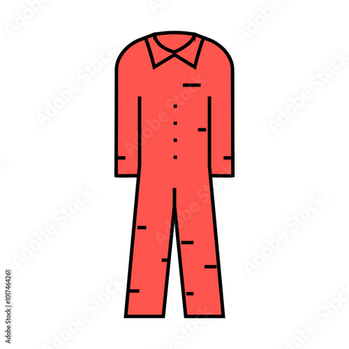 prisoner uniform crime line icon vector. prisoner uniform crime sign. isolated symbol illustration