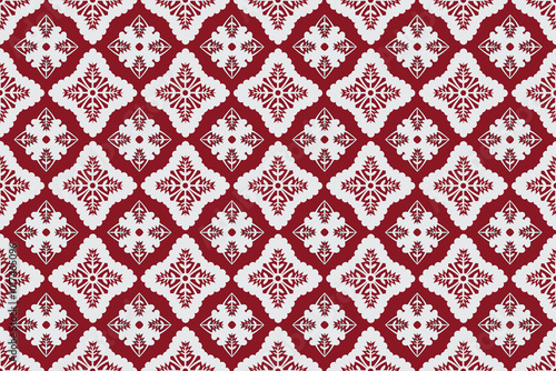 Native fabric pattern in the shape of beautiful flowers
