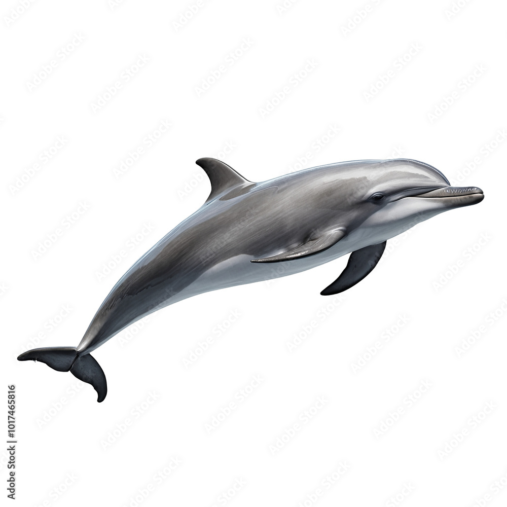 Obraz premium Dolphin fish on transparent background Generative AI