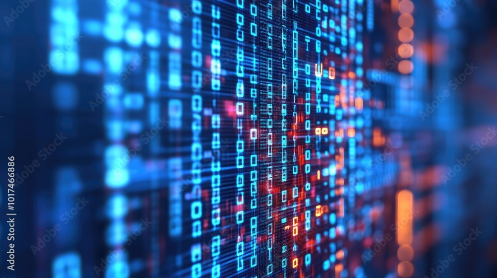 Abstract Digital Data Flow with Binary Visualization Abstract Digital Data Flow with Binary Visualization
