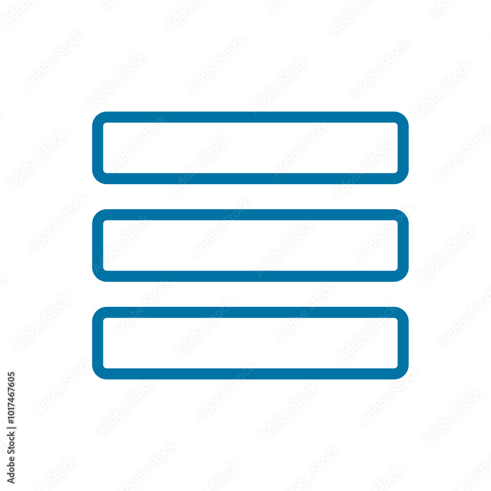 List menu icon. Content view option symbol. Flat design style eps 10 List menu icon. Content view option symbol. Flat design style eps 10