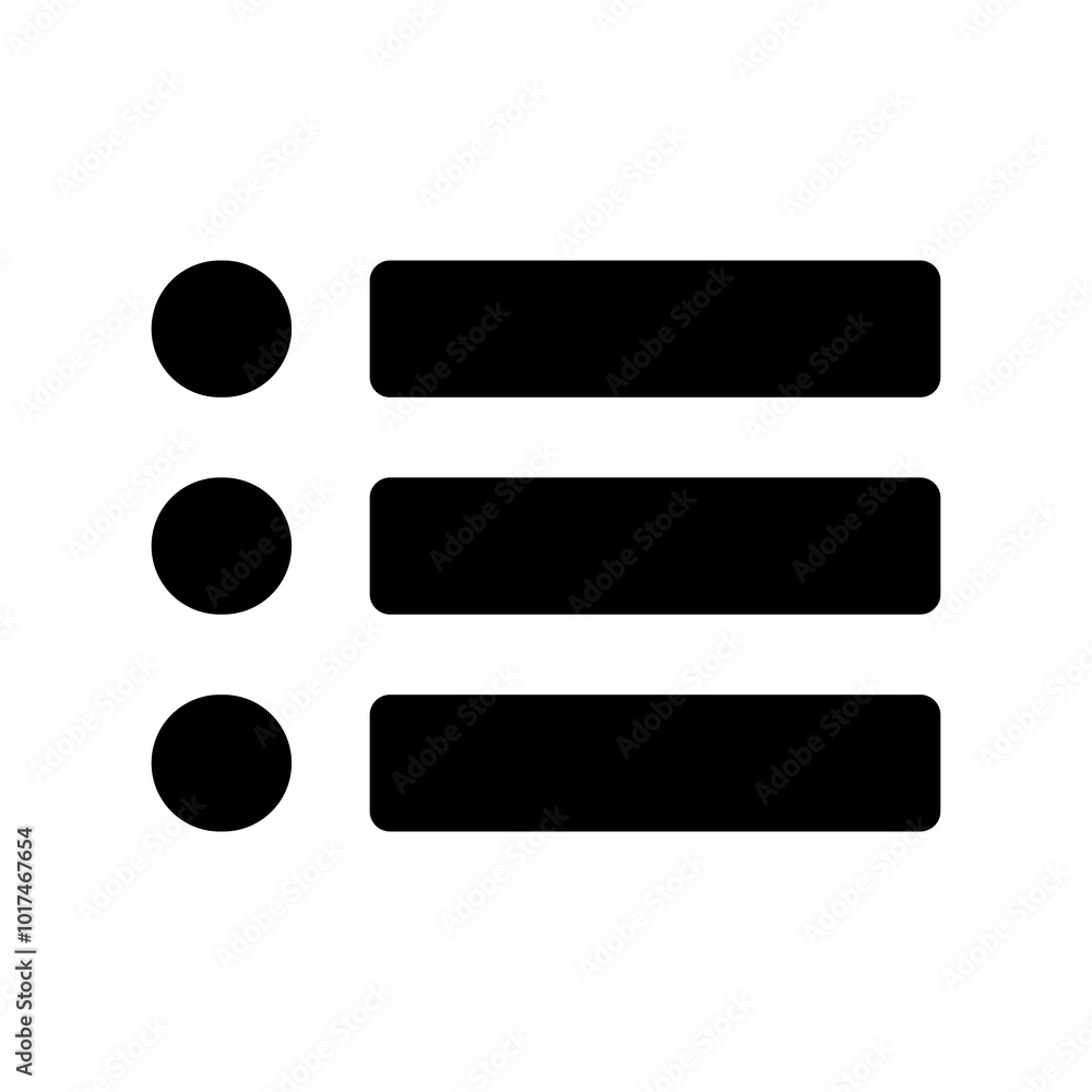 Menu List icon. Content view option symbol. Flat design style eps 10 Menu List icon. Content view option symbol. Flat design style eps 10