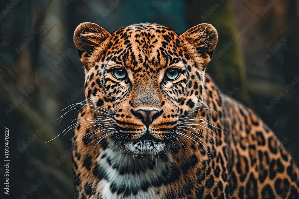 Naklejka premium portrait of a leopard