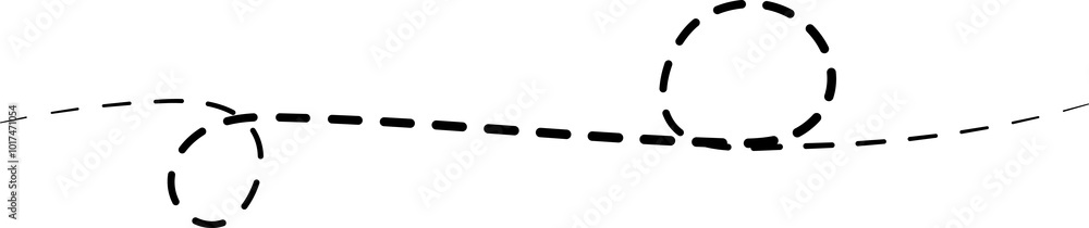 Dashed hand drawn lines. Element for design Dashed hand drawn lines. Element for design