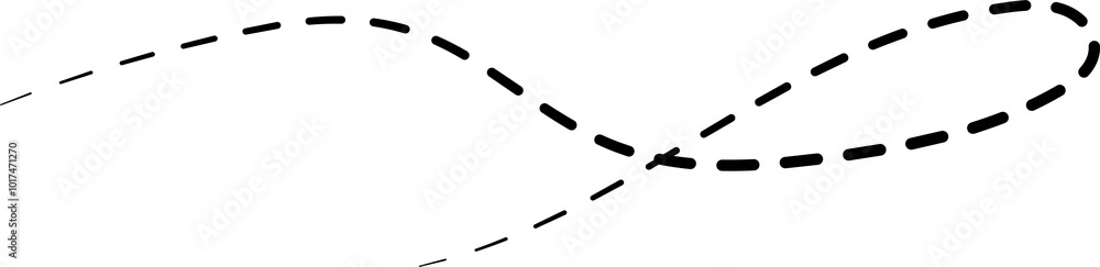 Dashed hand drawn lines. Element for design Dashed hand drawn lines. Element for design