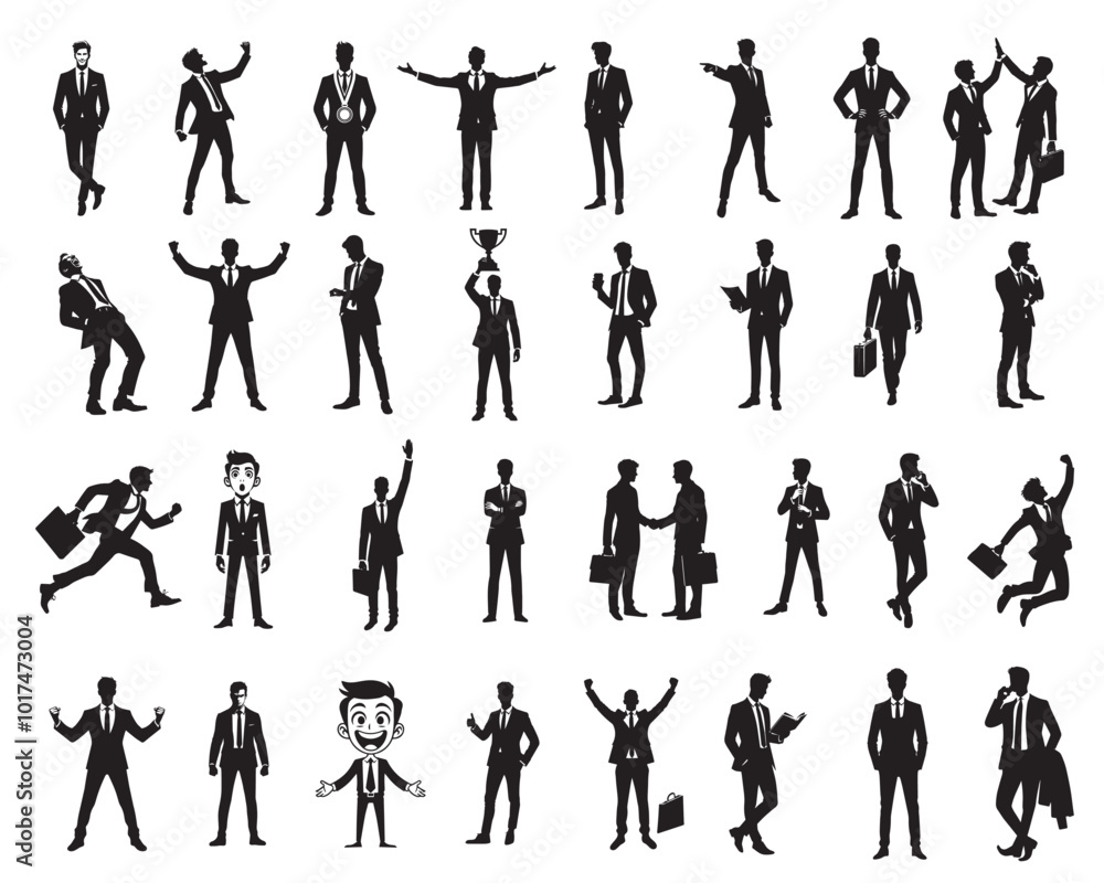 Set of Business Man silhouette Design, Businessman Vector illustration Set of Business Man silhouette Design, Businessman Vector illustration