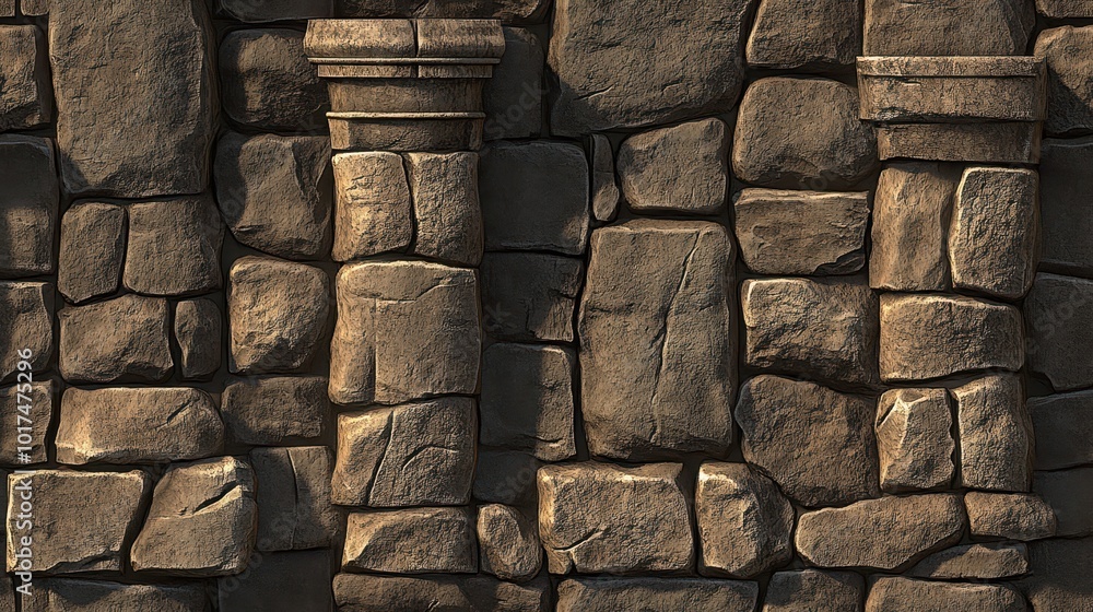 Seamless pattern of weathered classical columns with cracked and aged surfaces, perfect for ancient or historical-themed designs. Seamless pattern of weathered classical columns with cracked and aged surfaces, perfect for ancient or historical-themed designs.
