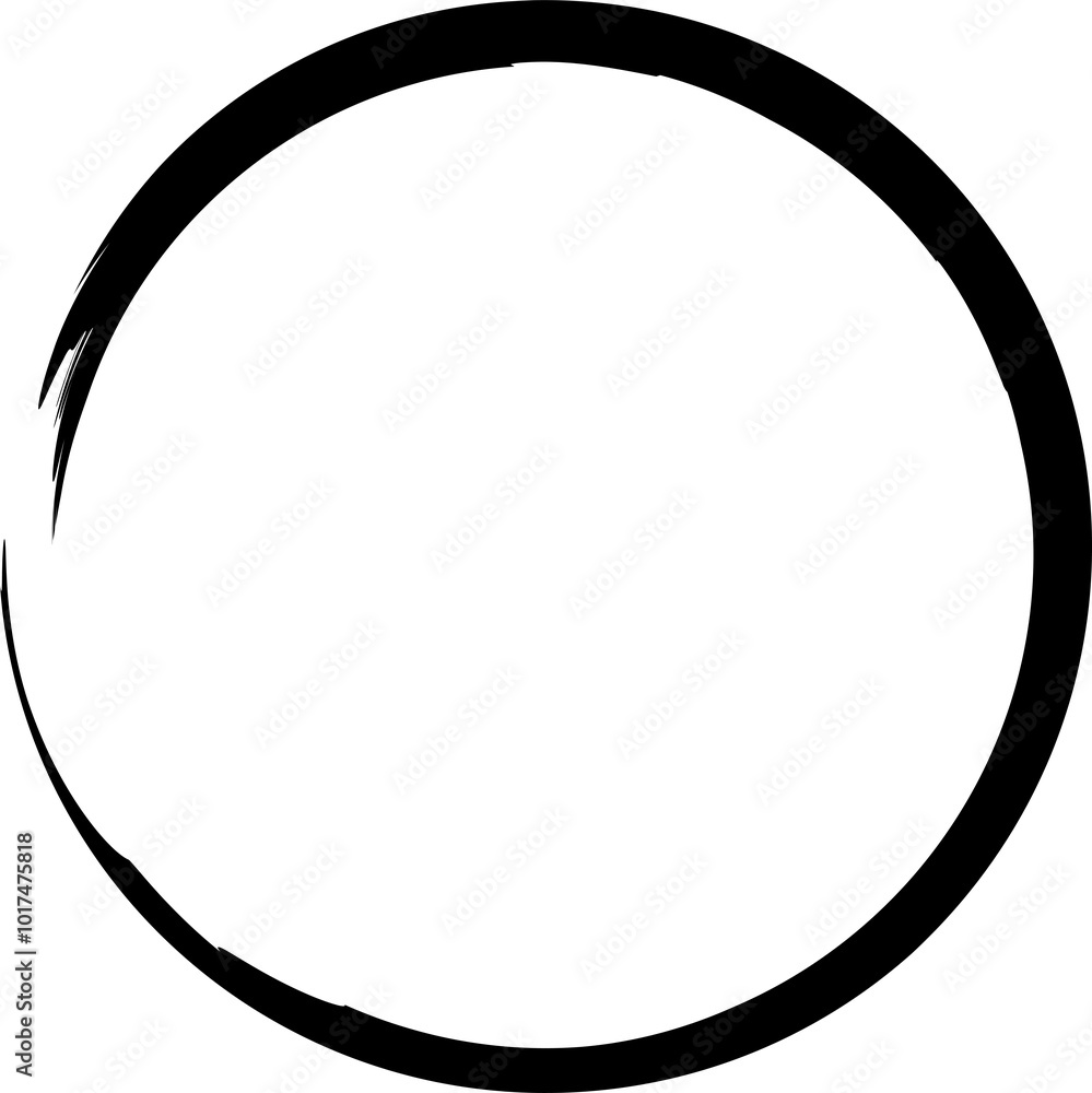 Set of circle frames brush strokes Set of circle frames brush strokes