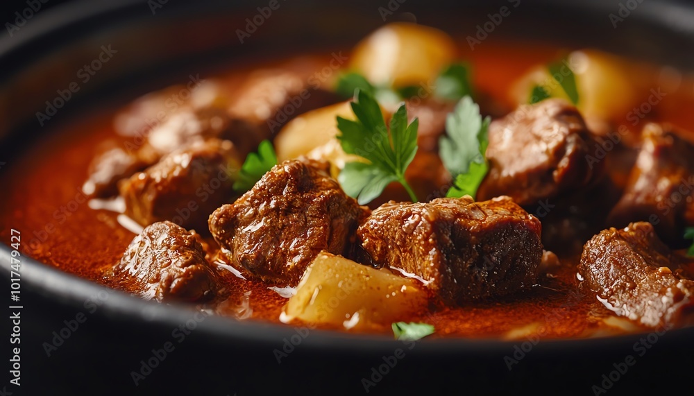 A delicious bowl of hearty beef stew with tender chunks of meat and flavorful vegetables. A delicious bowl of hearty beef stew with tender chunks of meat and flavorful vegetables.