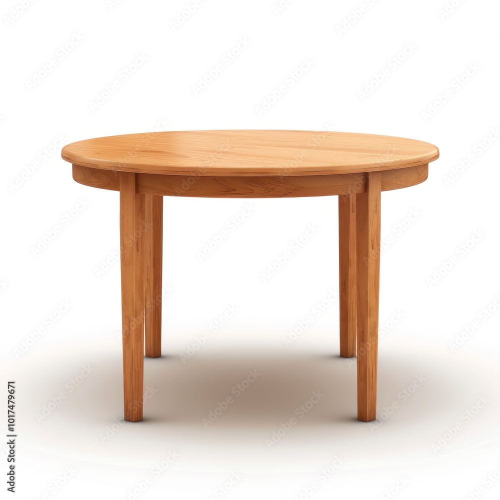 Round wooden table with four wooden chairs around it, set for a cozy family dinner with plates and wine glasses, bathed in warm evening sunlight. Round wooden table with four wooden chairs around it, set for a cozy family dinner with plates and wine glasses, bathed in warm evening sunlight.