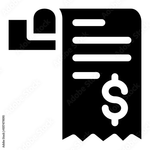 Receipt Icon Element For Design