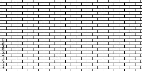 White brick blank home wall construction texture copy for space panorama white tiles and black joints. white brick wall used for background.