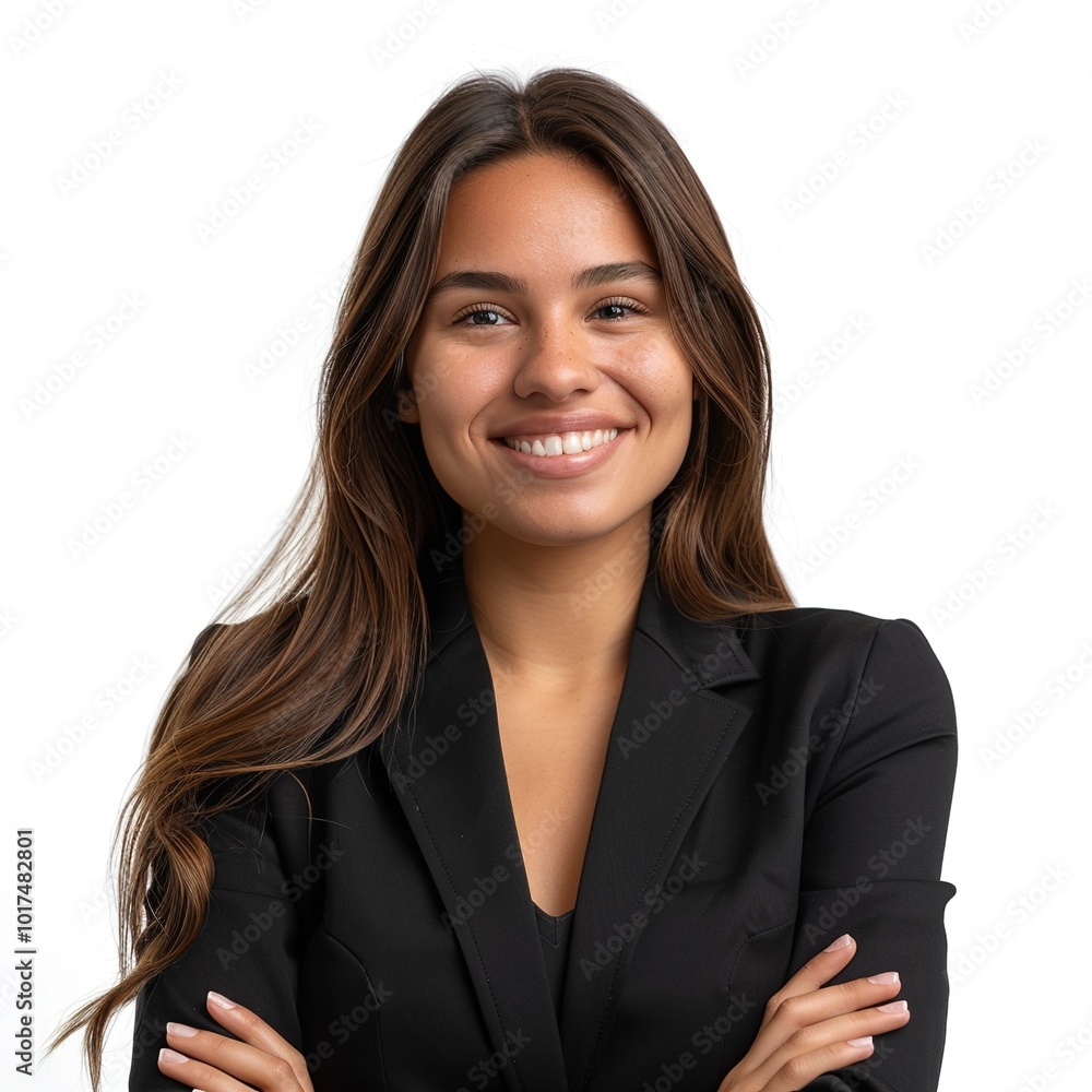 Portrait of a happy young business woman isolated Portrait of a happy young business woman isolated
