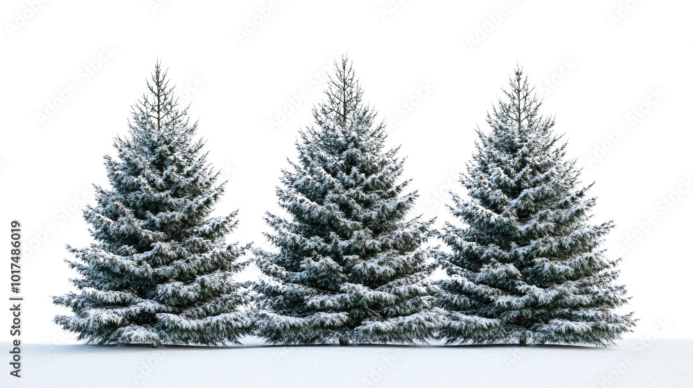 Fototapeta premium christmas tree isolated on white background