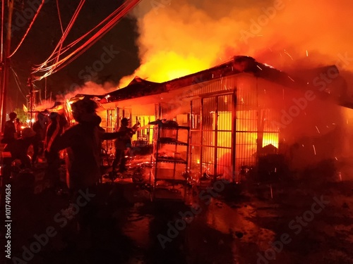 firefighters put out the fire