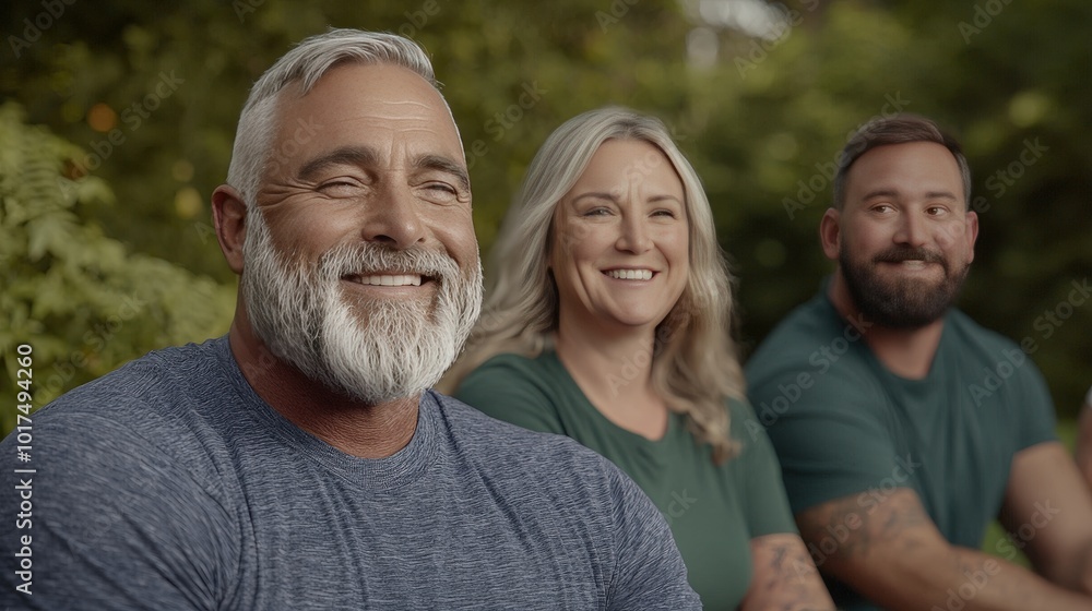 Fototapeta premium Happy Diverse Group of Friends Smiling Outdoors Teamwork Collaboration Friendship