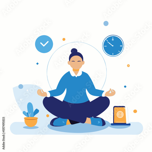  patience time practice concentrate wait success  business illustration