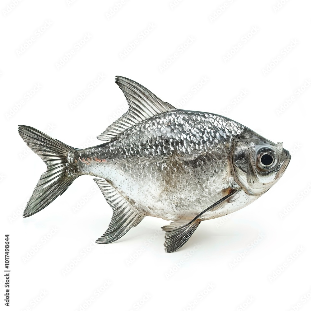 Obraz premium Silver Fish Isolated on white isolated on white 