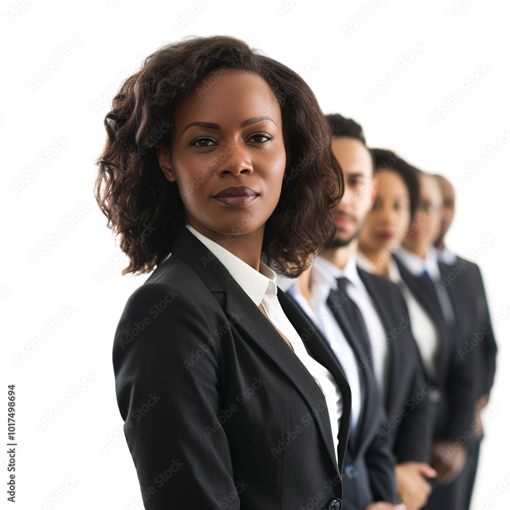 Portrait, collaboration and business people in a row Portrait, collaboration and business people in a row