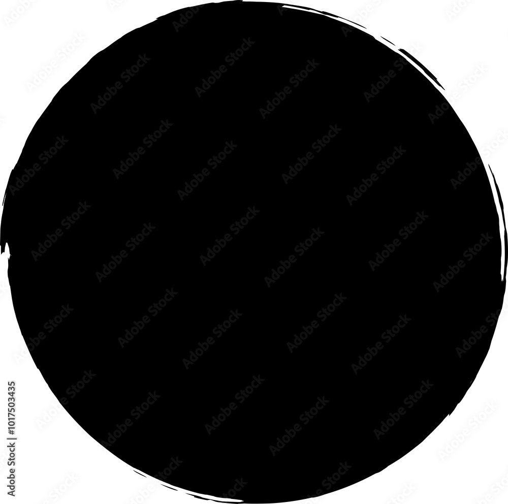 Circle ink brush stroke, round shape Circle ink brush stroke, round shape