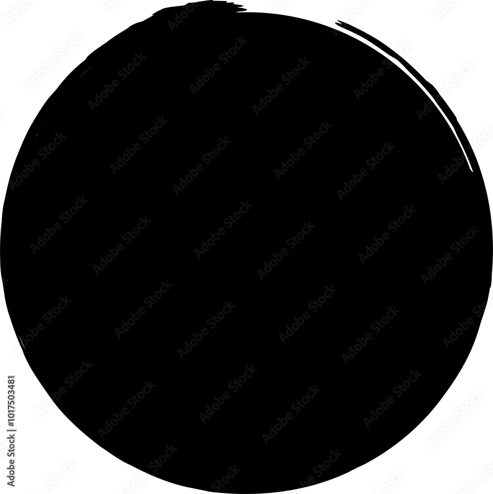 Circle ink brush stroke, round shape Circle ink brush stroke, round shape