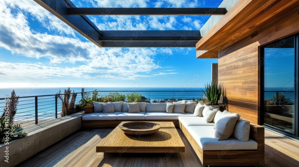 Fototapeta premium Luxury Ocean View Terrace