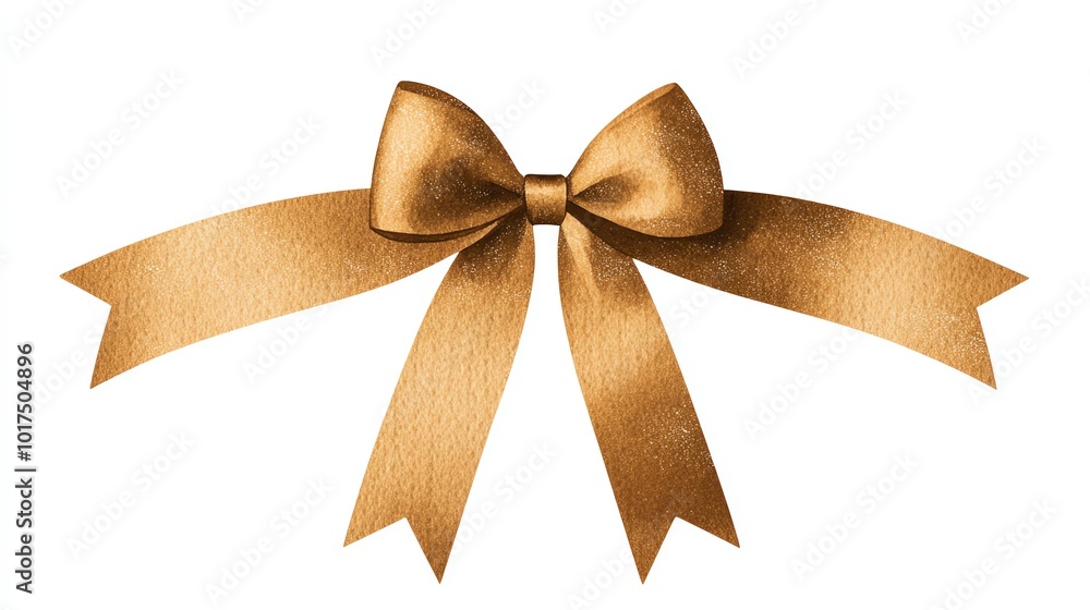 a shiny Christmas bow clipart, elegant gift decor, watercolor illustration, gold with sparkle accents, isolated on white background a shiny Christmas bow clipart, elegant gift decor, watercolor illustration, gold with sparkle accents, isolated on white background