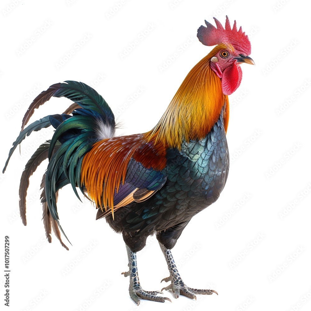 Fototapeta premium rooster isolated on white background