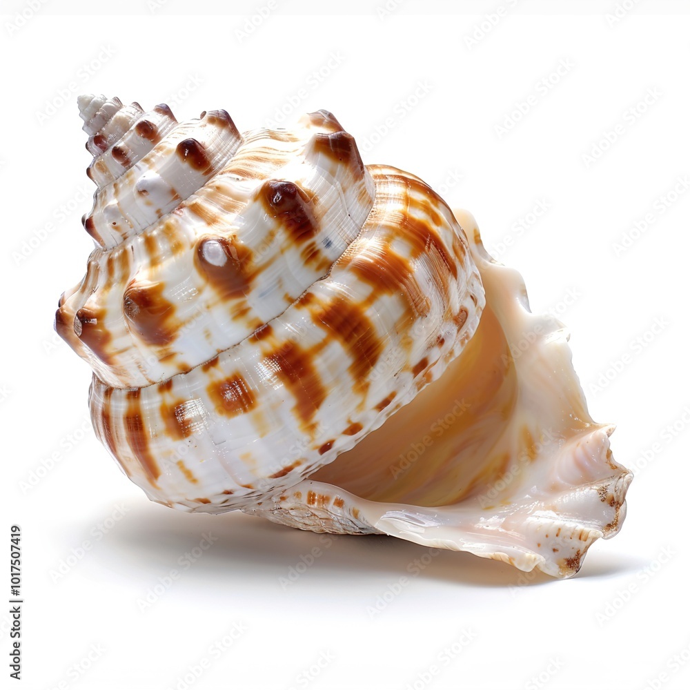 surface seashell is glossy isolated on white surface seashell is glossy isolated on white