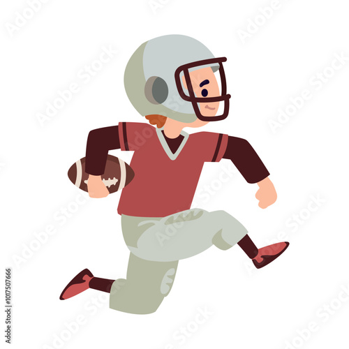 kid playing american football