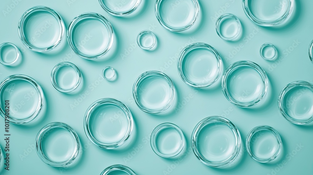 A close-up view of water droplets and bubbles floating on a textured, aqua background, creating an abstract, refreshing visual effect. A close-up view of water droplets and bubbles floating on a textured, aqua background, creating an abstract, refreshing visual effect.