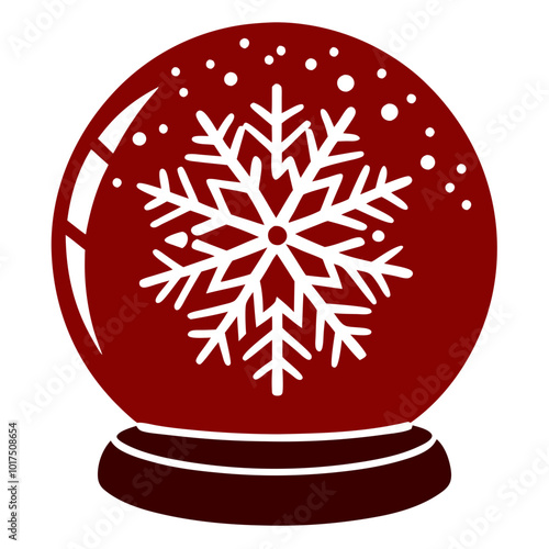 Glass Snowball with Festive Winter Scene