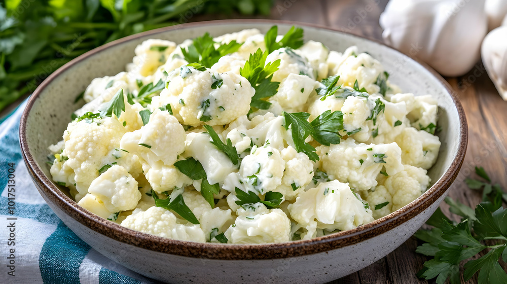 Creamy Cauliflower Salad with Parsley Creamy Cauliflower Salad with Parsley