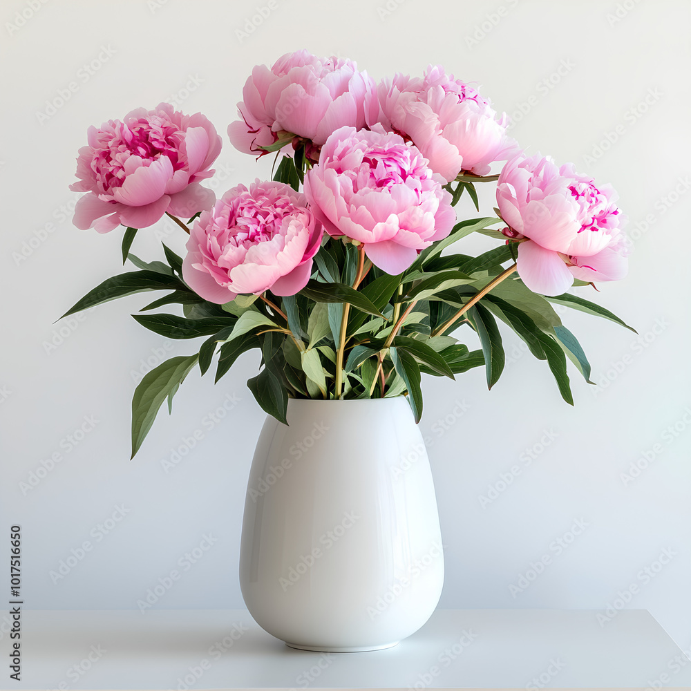 bouquet of pink roses in vase