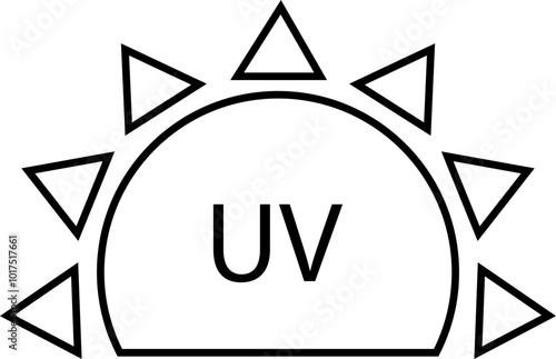 UV Protection Related Vector flat Icon. Vector template of sun protection line icons. UV protection for skin. for sunscreen products or other skin cosmetics, concept how UV rays effect on skin.