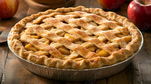 Homemade Apple Pie in a Tin.