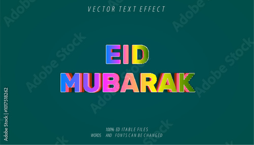 EID MUBARAK text effect