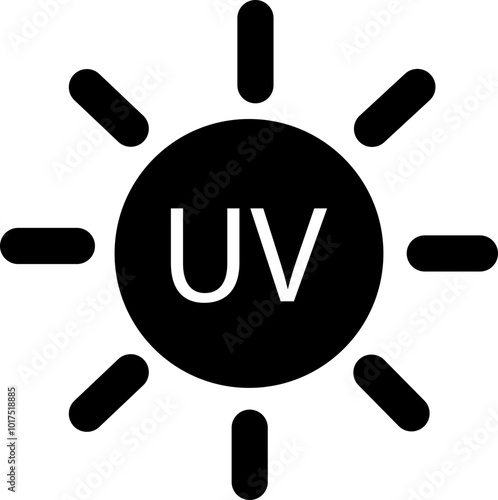 UV Protection Related Vector flat Icon. Vector template of sun protection line icons. UV protection for skin. for sunscreen products or other skin cosmetics, concept how UV rays effect on skin.
