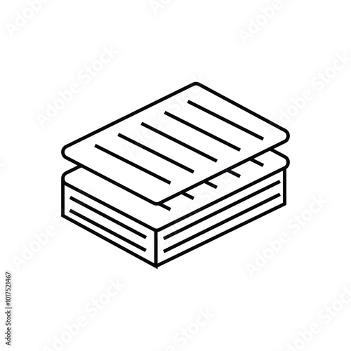 Document icon logo design template isolated illustration