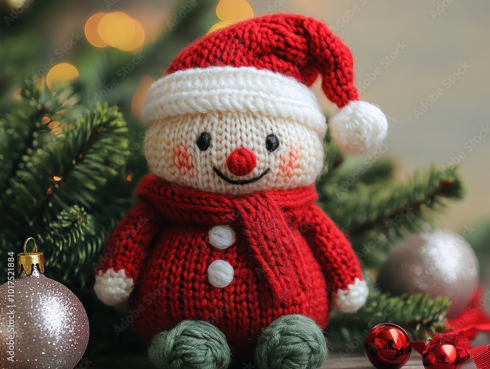Handmade Knitted Christmas Toy Decoration Handmade Knitted Christmas Toy Decoration