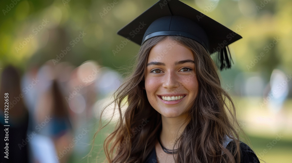 Young girl wearing graduation gown posing Young girl wearing graduation gown posing