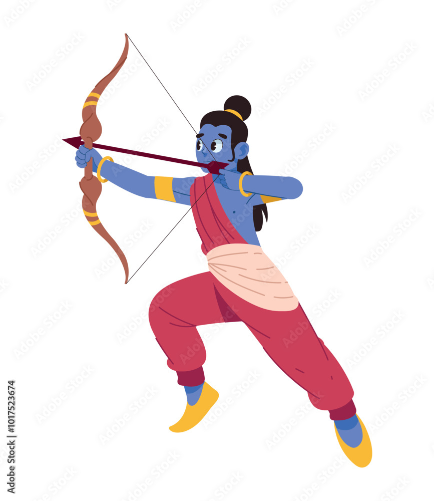 indian mythological lord rama holding bow and arrow indian mythological lord rama holding bow and arrow
